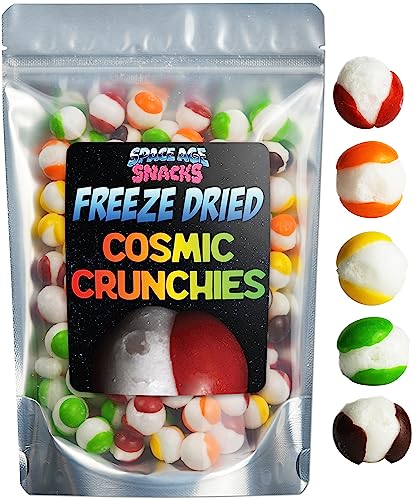 Premium Freeze Dried Skittles - Cosmic Crunchies Freeze Dried Candy Shipped In Box For Extra Protection - Space Age Snacks Freeze Dry Candy Freetles Dry Freeze Candy For All Ages (8 Ounce) #TOP22