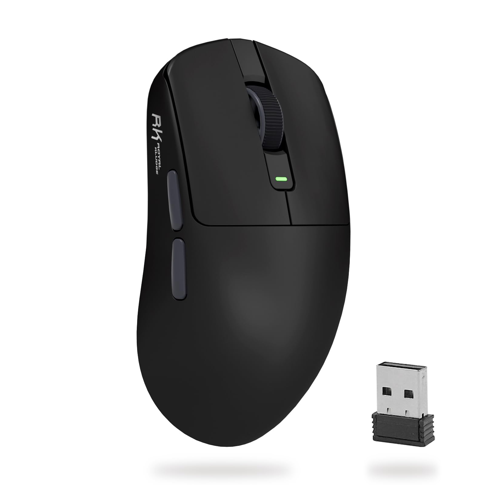 RK ROYAL KLUDGE RK M30 ワイヤレスゲーミングマウス、24000 DPI、43g 超軽量、PAW3311 センサー、2.4G/ブルートゥース/USB - C 充電式ワイヤレスマウス、PC/Mac 用 5 つのプログラム可能なボタン付き、黒グレー