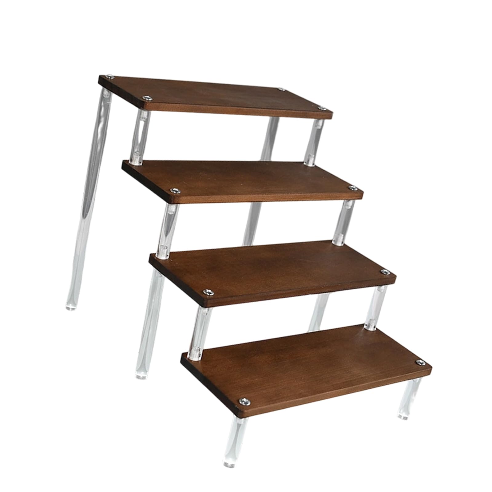 TQUXNGA Multilayer Wooden Showcase Stand for Displaying Anime Models Sweets and Small Decorations Storage Rack Old Wooden Display Stand