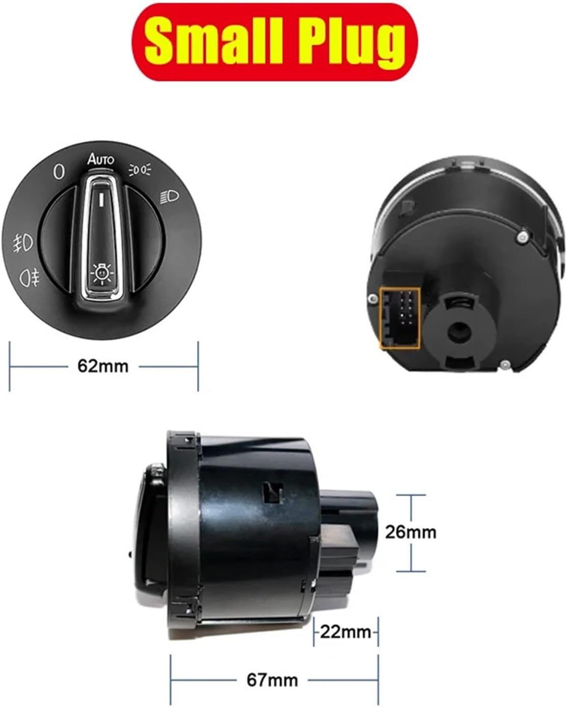 Headlight and Dash Light dimmer Switch Fit for Skoda Superb B6 3T MK2 2009-2015 2013 2014 2015 Automatic Switch Head Lamp Switch Light Sensor Upgrade Light Dimmer Switch