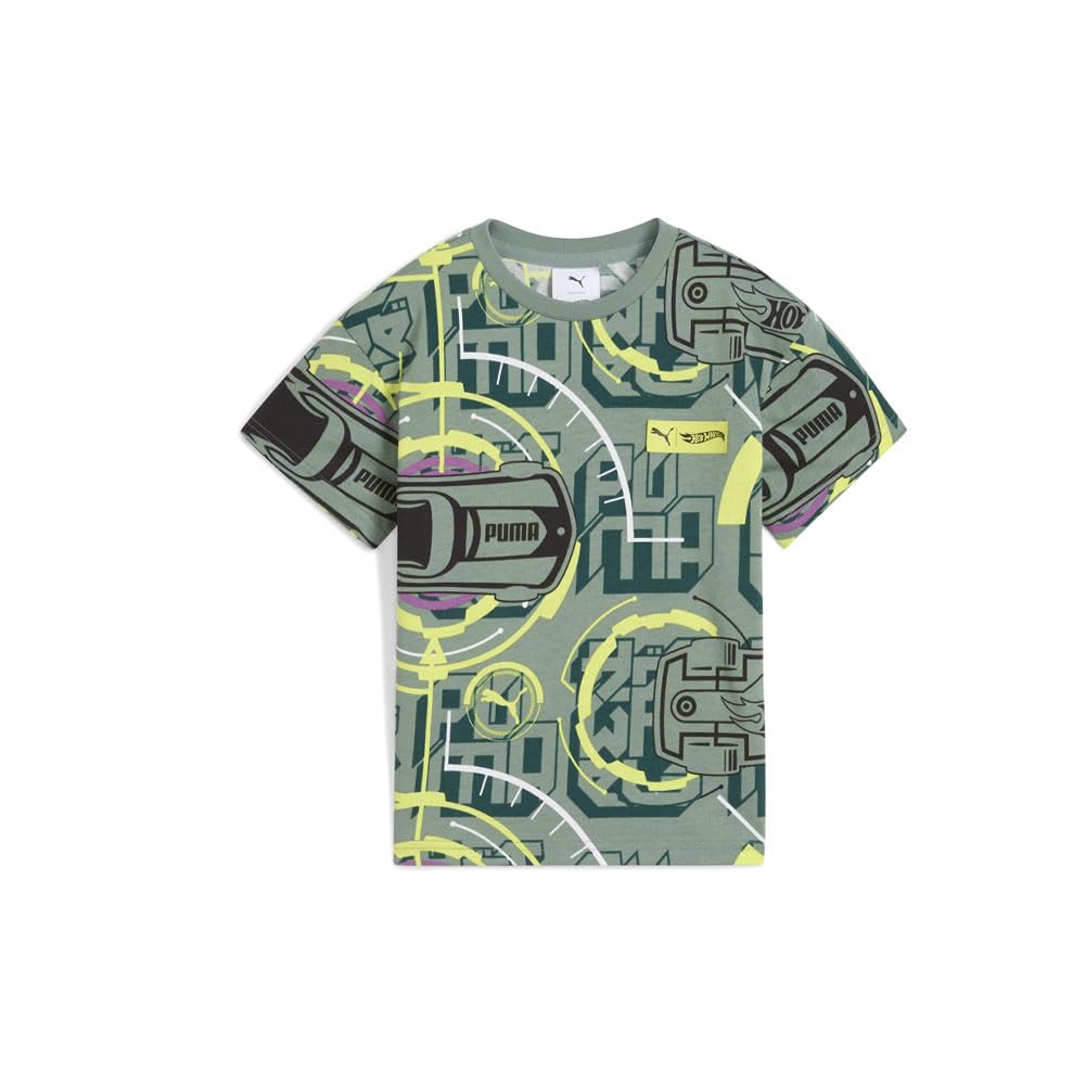 Puma Boys' Short Sleeve Cotton Graphic T-Shirt, Crewneck