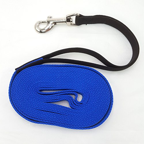 elropet Flex Fährtenleine Schleppleine mit Ruckdämpfer königsblau 20m-20mm Hundeleine