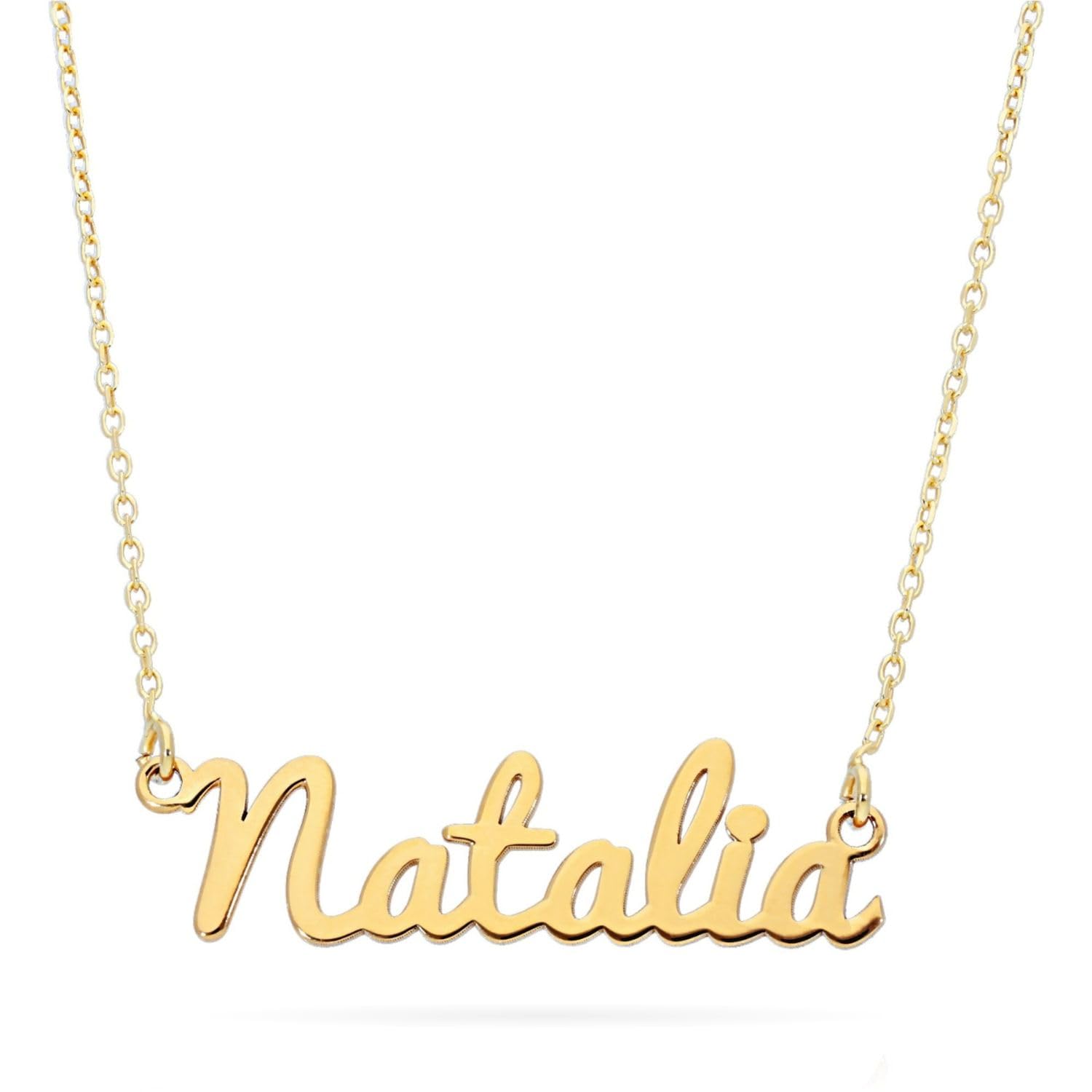 Collar con Nombre Personalizado en Plata de Ley 925 | Joya Artesanal Hecha en España | Regalo para Mamá, Abuelas y Amigas (Baby Oro)