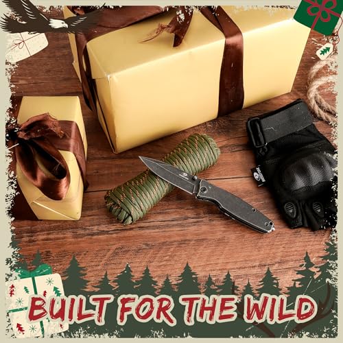 Image of Mossy Oak Folding Pocket Knife - 7 inch EDC Stainless Steel Drop Point Blade Knife - Multi-Functional Tool with Bottle Opener - Liner Lock Handle (Black)