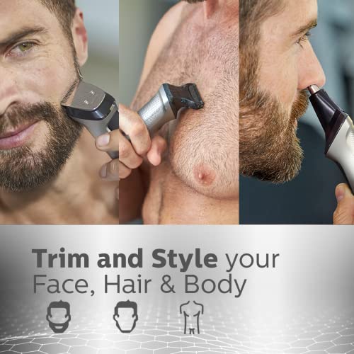 Philips Multi Grooming Kit MG7715/65, 13-in-1 (New Model), Face, Head and Body - All-in-one Trimmer for Men Power adapt technology for precise... - Image 4