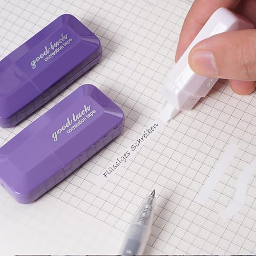 EUDUQ 12 Stück Korrekturroller Korrekturmaus,6mx5mm Morandi Farbverlaufsfarben Korrekturbänder Set,Süß Mini-Korrekturband mit Schutzkappe,Mini Correction Tape für Schulsachen und Büros