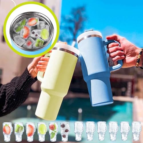 Molde de silicona para hielo con tapa, flexible, verde miniatura 7