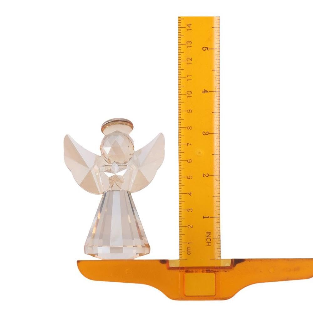 Amazon.co.jp: クリスタル守護天使の置物、シャンパンクリスタルガラス