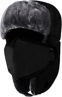 WTfbeusd Men's hats Winter women's aviator hats men's warmth thickened earmuffs women's winter hats fashion aviator hats (Colour Name : 1, Size Name : One size)