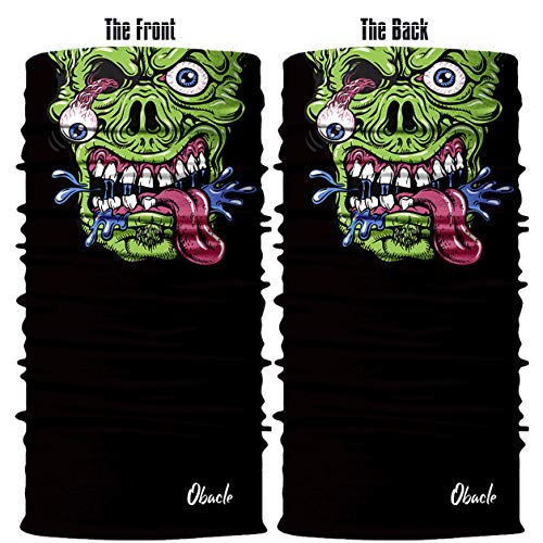 Image of Obacle Skull Face Mask Half for Dust Wind UV Sun Protection Seamless 3D Tube Mask Bandana for Men Women Durable Thin Breathable Skeleton Mask Motorcycle Riding Biker Fishing Cycling Sports Festival