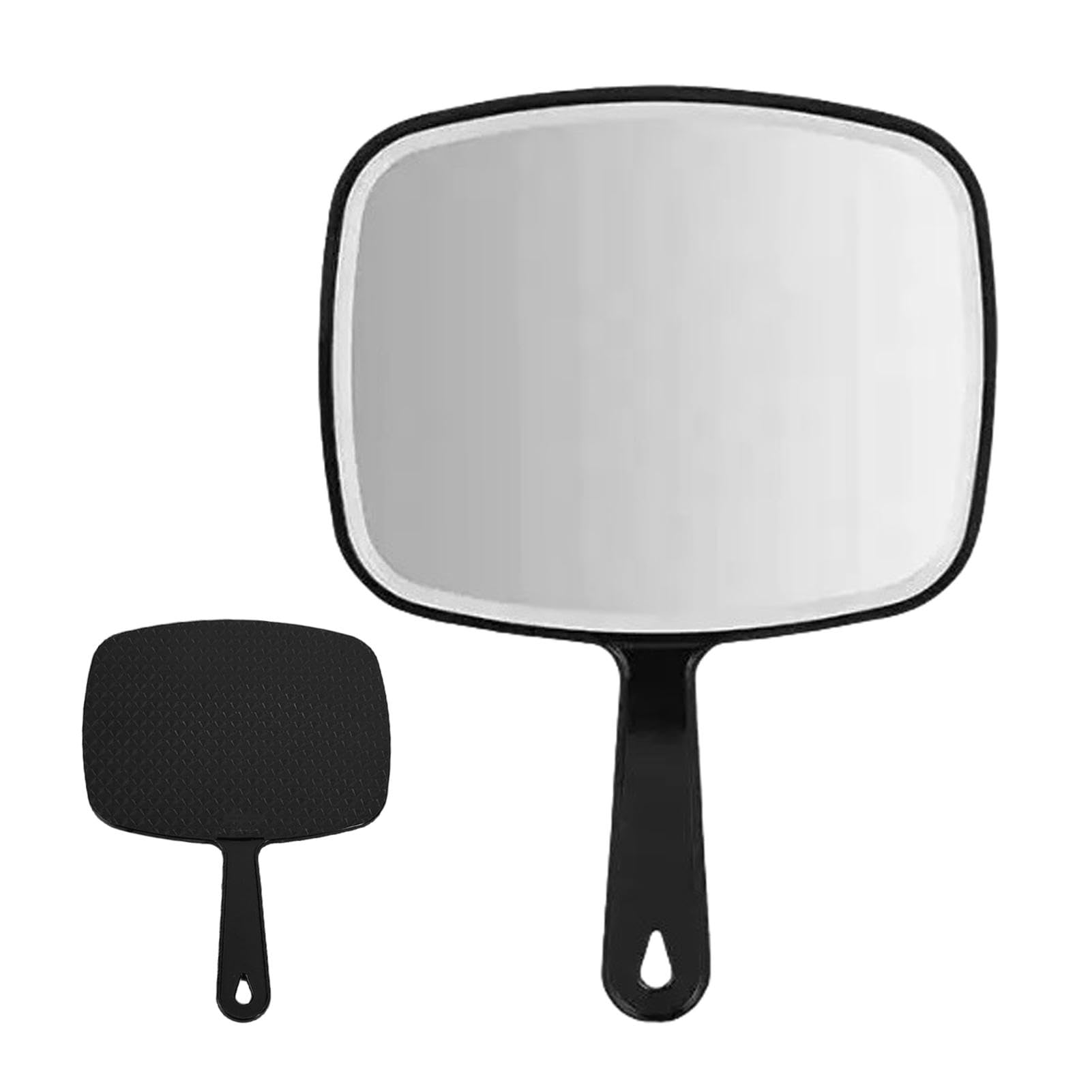 Genérico Espejo de Mano Grande, Espejo portátil - Espejo Ovalado Grande de Mano Multiusos - Accesorios de peluquería para Peluquero, Espejo de Mano Personal con Mango para Maquillaje