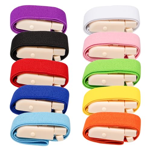 Pilikoll 10 Pezzi Laccio Emostatico Medico Laccio Emostatico Medico Senza Lattice Laccio Elastico a Rilascio Rapido Lacci Emostatici in Nylon per Infermieri, Studenti e Paramedici