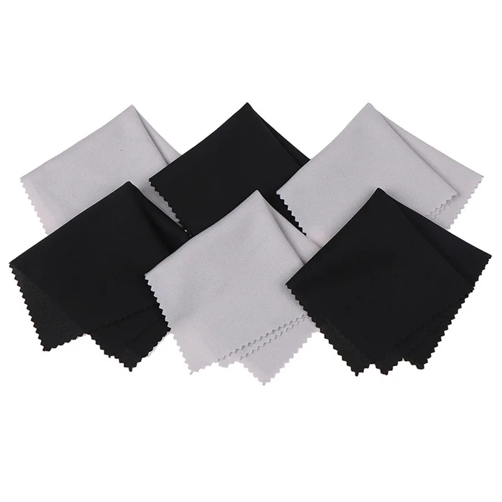 Panni per la pulizia degli occhiali in microfibra ultra fine, 100 pezzi, double face, in velluto, per occhiali da vista e occhiali da sole, morbidi e senza striature, colore: grigio