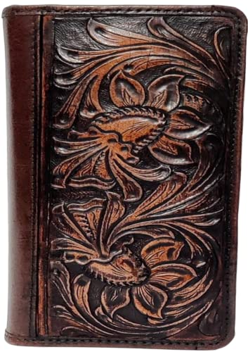 JF Reitsport Unisex Geldbörse/Clutch aus echtem Leder im Western-Cowboy-Stil, Braun