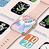 FITNIV Smart Watch, 1.55 Inch Touch Screen Smartwatch for Android and iOS Phones, Fitness Tracker with Heart Rate & SpO2 & Sleep Monitor, 5ATM Waterproof Pedometer Watch for Women Men, Pink