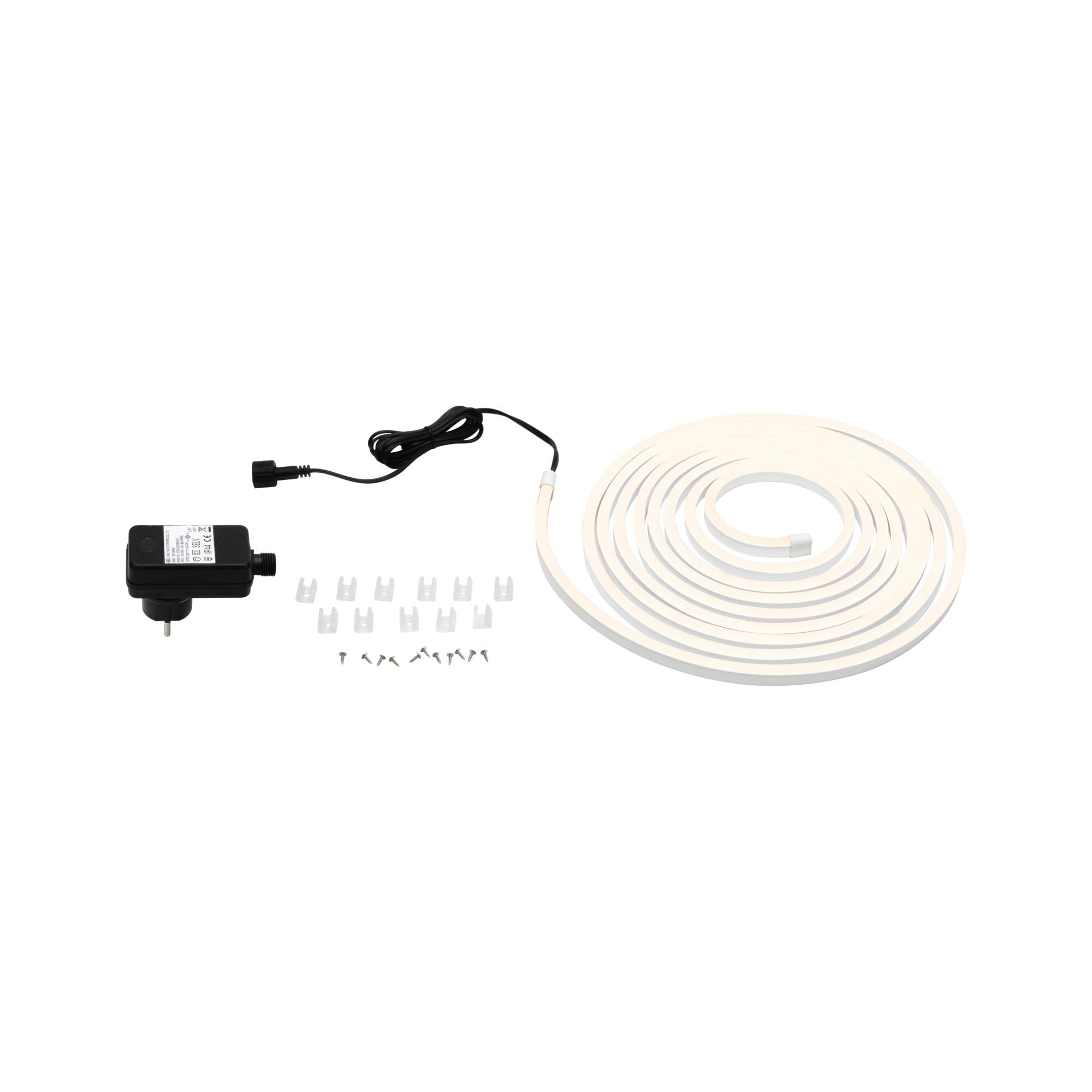 Paulmann 78906 Set di strisce LED per esterni, SimpLED, 5 m, luce bianca calda, con 1 striscia luminosa da 20 Watt, in plastica, 3000 K