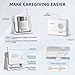 SYNLETT 2 Caregiver Pagers with 2 Call Buttons & 1 Motion Sensor for Elderly at Home, Bed Exit Fall Prevention Alarm, Must BE PAIRED to Pager to Function