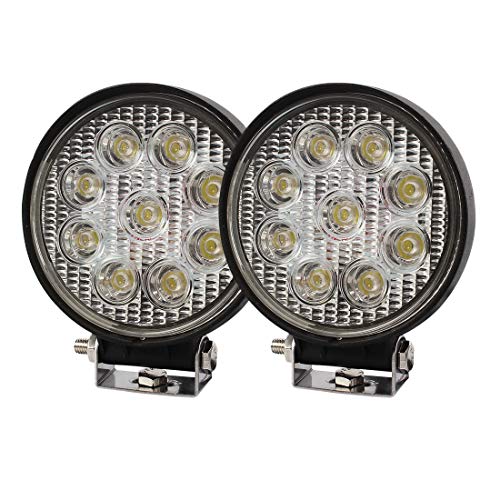 BTMTEC - Focos de luz LED (2 unidades, 27 W, 4,3", 12 - 24 V) para vehículos