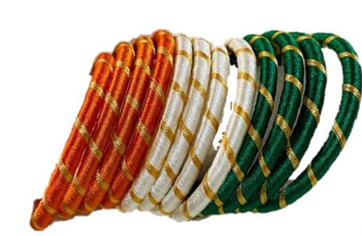 Cool Creations and Retails Handcrafted silk thread Multicolored Bangles (Tricolor, 2-8) (B09SVNP667) Amazon Price History, Amazon Price Tracker