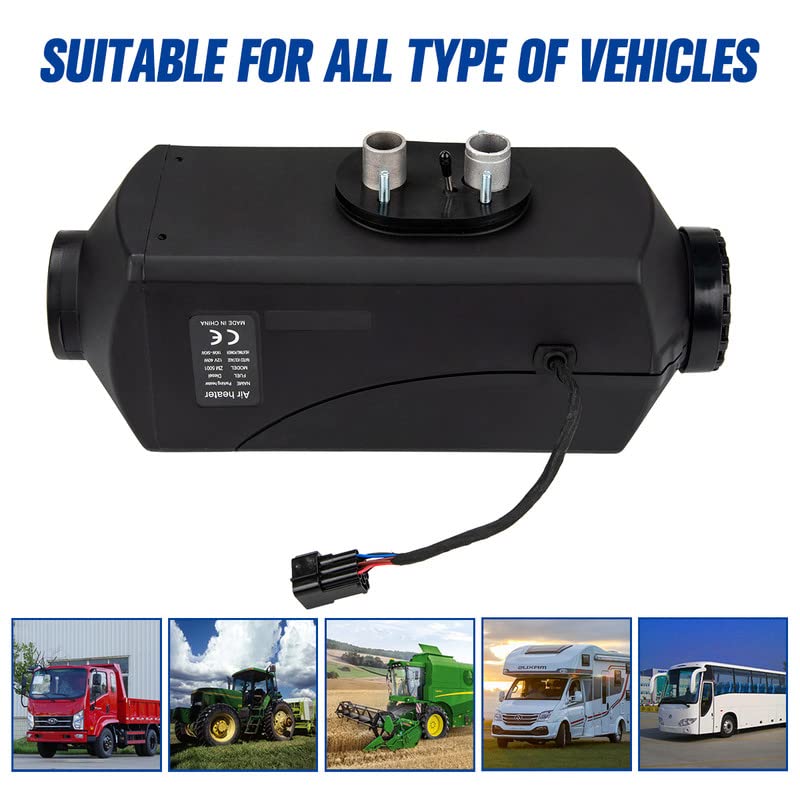 12V 8KW Air Diesel Heater przenośny zestaw ogrzewania postojowego z przełącznikiem LCD i pilotem, ciche ogrzewanie Diesel dla samochodów ciężarowych łodzi autobusów przyczep kempingowych kamperów ja