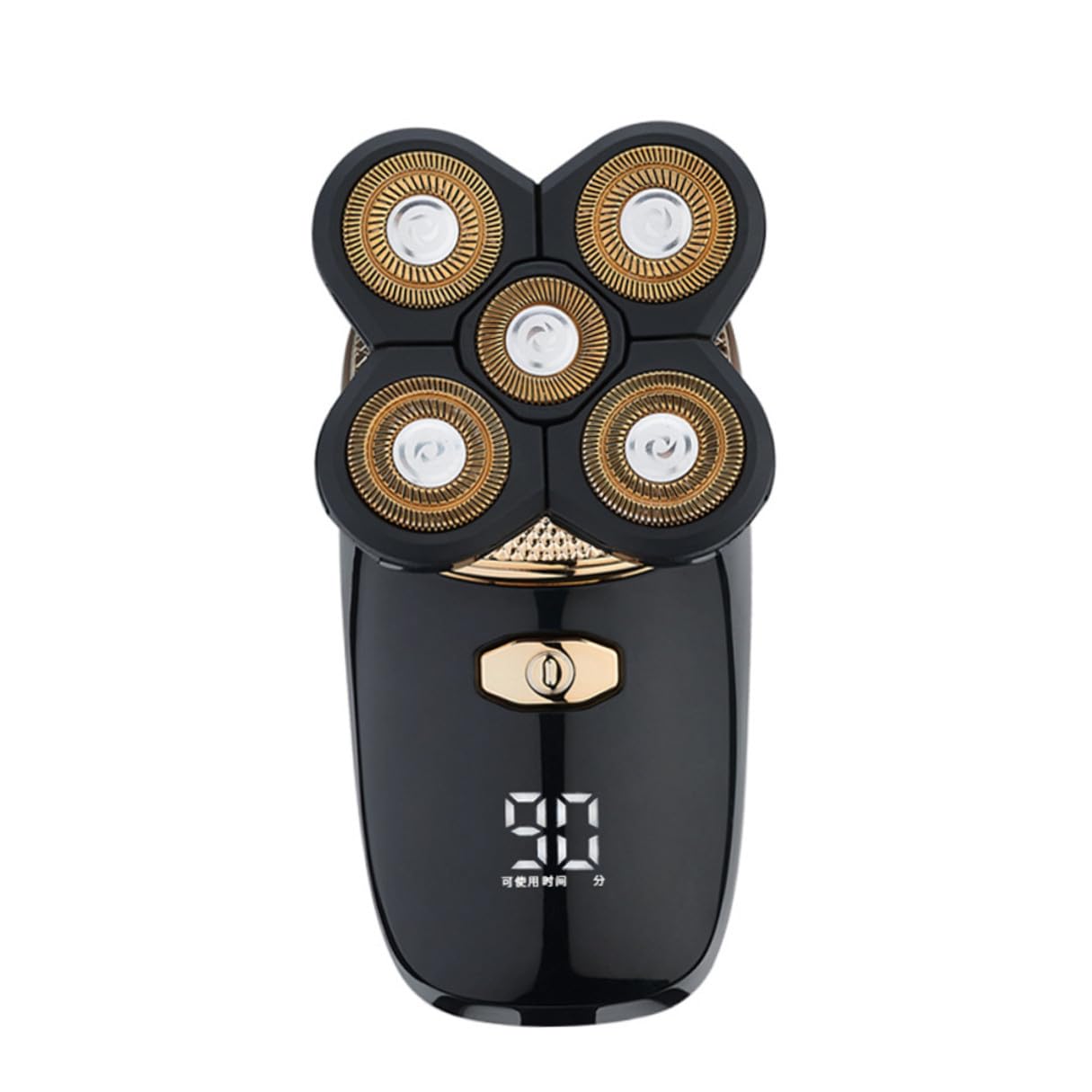 SHERCHPRY Rasoio Elettrico per Barba e Chioma Uomo, Macchinetta Cinque-in-uno in Acciaio Rivestimento Titanio, Ricaricabile Usb, per Rifinitura e Taglio Professionale