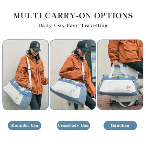Image of PALAY Travel Bags for Luggage Muti- Pocket Sports Duffle Bags for Women with Wet Pocket & Shoe Compartment Weekender Overnight Gym Bags for Women