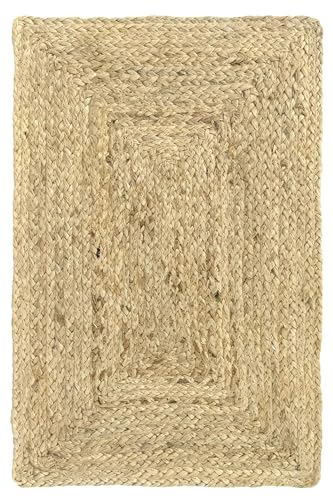 HAMID Alhambra Jute-Teppich, Naturfarben, 100% Jutefaser,...