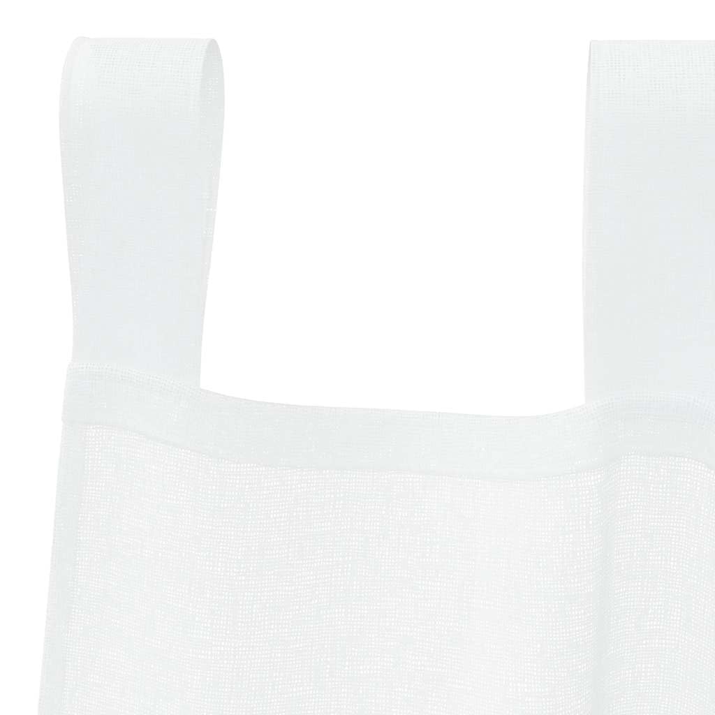 Cortina de gasa blanca de 245 x 140 cm, poliéster, 2 unidades, translúcida, para salón, dormitorio, habitación infantil, con protección visual y protección solar