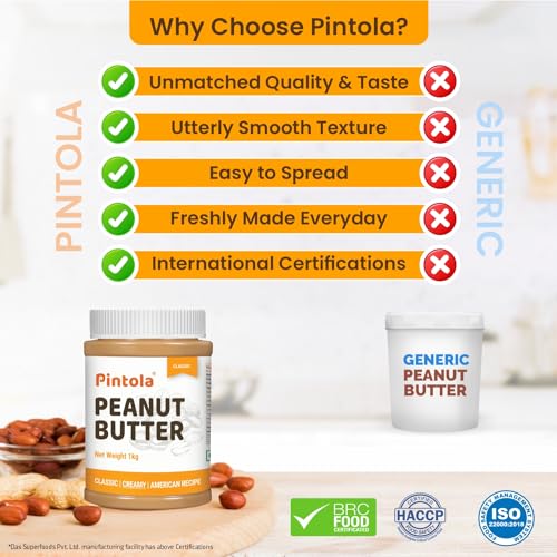 Image of Pintola Combo - Classic Peanut Butter Creamy 1Kg + Rice Cake Multigrain Salted 130g, 100% Pure Roasted Peanuts butter, Smooth, 26g Protein, High Fibre, Nut Butter With Organic Rice Cakes