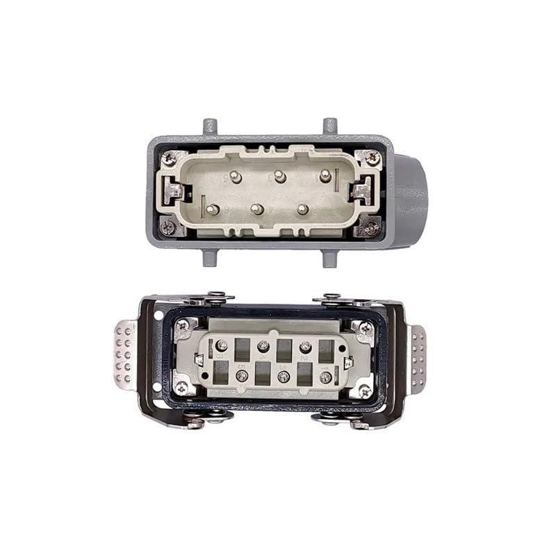 Conector aviación industrial rectangular HDC-HSB-006 de alta resistencia 6 pines 35A tornillo 5