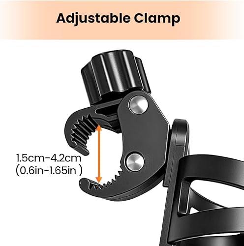 Miniatura 5 de Portavasos, portavasos para silla de ruedas, se adapta a botellas grandes de 5 pulgadas, accesorios universales para bebidas para caminante, silla