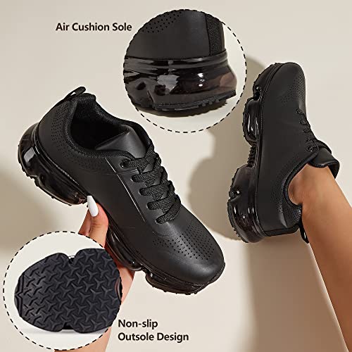 Image of LUCKY STEP Women Air Cushion Fashion Sneakers Breathable Casual Comfortable Lightweight Walking Shoes