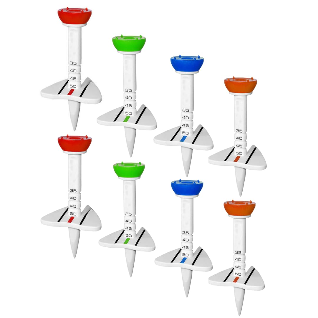GreenLife Golf Tees, Golf Alignment Tees, 5 Levels of Height Adjustment, Launch Direction Adjustment, Works with Green Marker, Great Gift and Competition Favors (Set of 8) : Sports & Outdoors