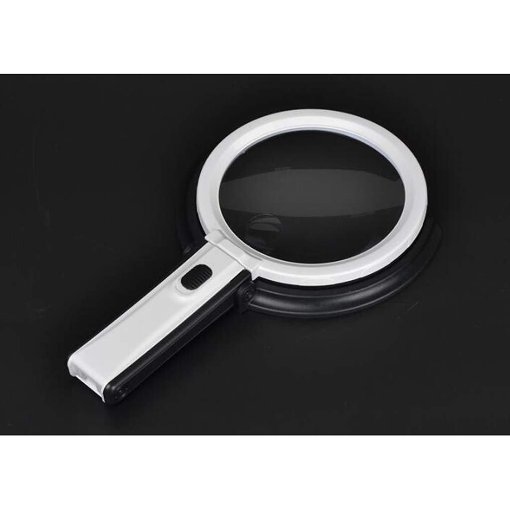 Multifunzione in Vetro ad Alta Definizione con Luce a LED Lente HD Bambini Anziani Lettura Lampada di Manutenzione Specchio di espansione Portatile Lente d'Ingrandimento da scrivania 5X 10x Needed