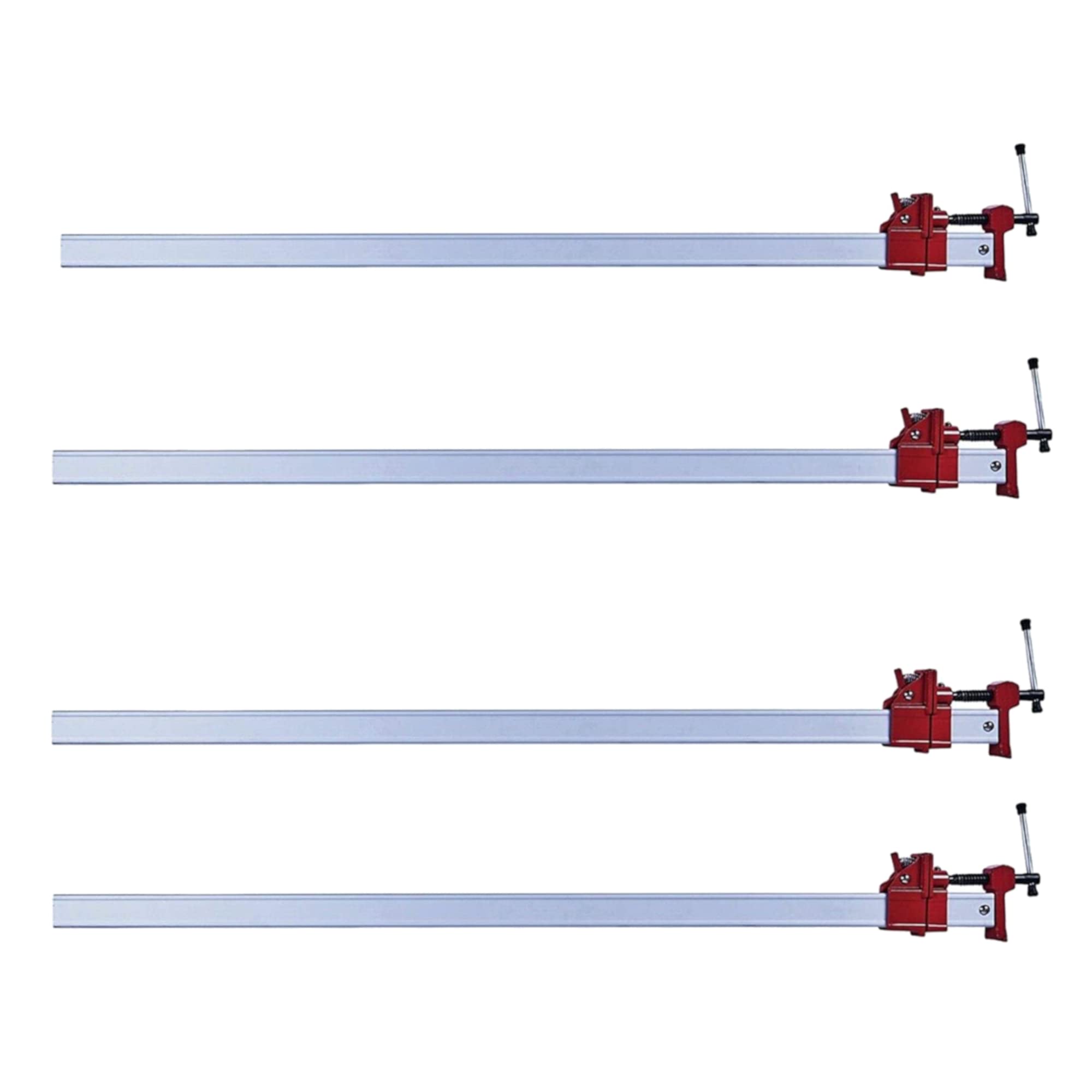 TW Wholesale 48'' Aluminium Quick Release Sash Clamp 48 Inch Lightweight Bar Clamp Heavy Duty 4 Piece Pack Cramp Professional Adjustable Bar Cramps 4pc