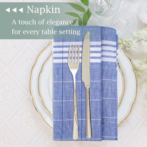 Image of PEASUG 12 Pcs Men's Handkerchiefs 16x16 Inch 100% Cotton Check Hankies | Soft, breathable & reusable, Reinforced stitching for durability, Classic style for suits & daily use