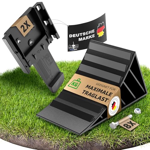 WERKTHOR Unterlegkeile Test SEHR GUT [2er Set] & Befestigungsmaterial - Unterlegkeile Anhänger bis 1600kg Achslast - Keil PKW Anhänger Zubehör (Montierbar)
