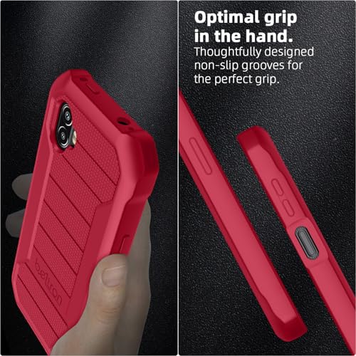 Image of BELTRON Galaxy XCover6 Pro Heavy Duty Case, Industrial Strength Armor Case with Reinforced Technology for Samsung Galaxy XCover 6 Pro 2022 SM-G736 (AT&T FirstNet Verizon) - Red