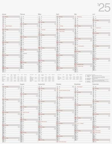 rido/idé Plakatkalender Modell Vertikal (2025), 1 Seite = 12 Monate