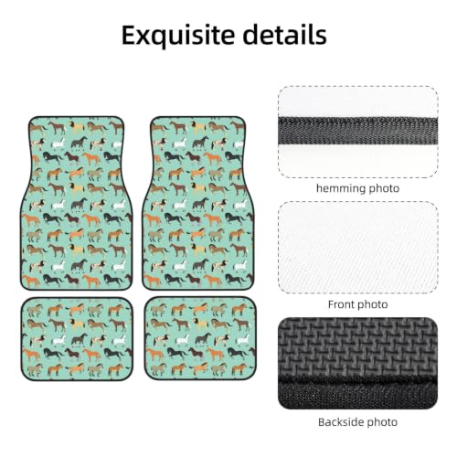 Alfombrillas para coche universales de neopreno protectoras juego de 4 accesorios negros 3