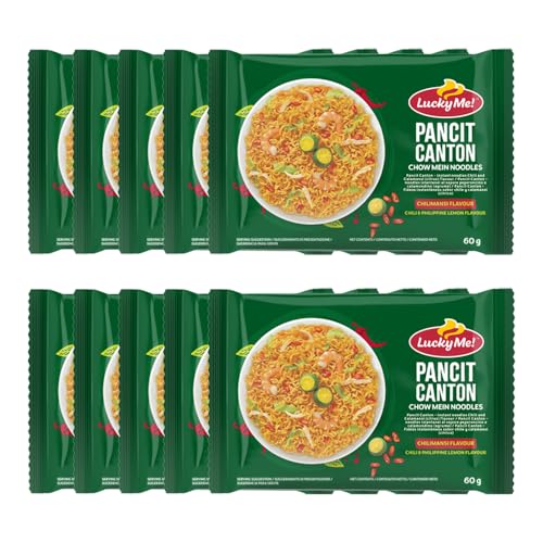 Lucky Me! Thai Pancit Canton Instant Noodle With Chillimansi Flavour 60g (Pack of 10)