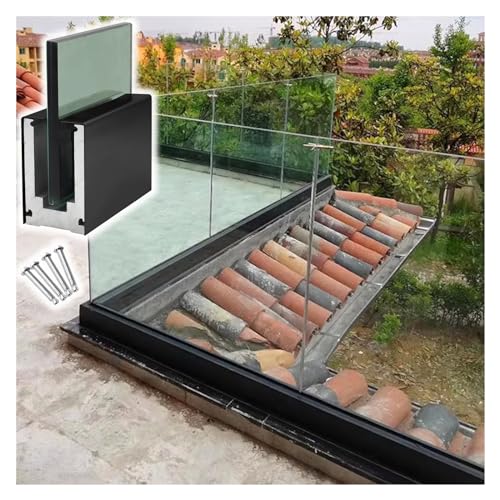 Serre-joint de clôture de piscine en aluminium – Poteau de balustrade facile à installer pour panneaux de verre de 10 à 17 mm – Solution de sécurité...