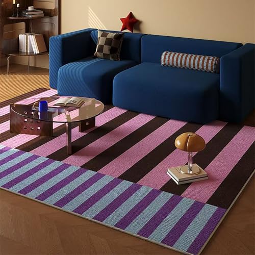 NEYTIIR Alfombra Moderna Geométrica - Pelo Corto - Colorida Alfombra Suave para Salón, Dormitorio, Comedor - Colorida Alfombra con Patrón Geométrico(A,120X160cm)