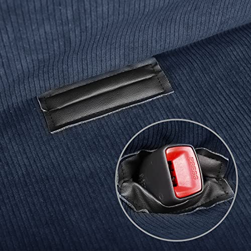 Image of Leader Accessories Solid Bench Seat Cover for Full Size Pickup Trucks, Blue | Solid Bench Seat Cover for Pickup SUVs, Heavy-Duty Woven Fabric Protect Dirt, Stains, Universal Fits Ford, Chevrolet, Dodge