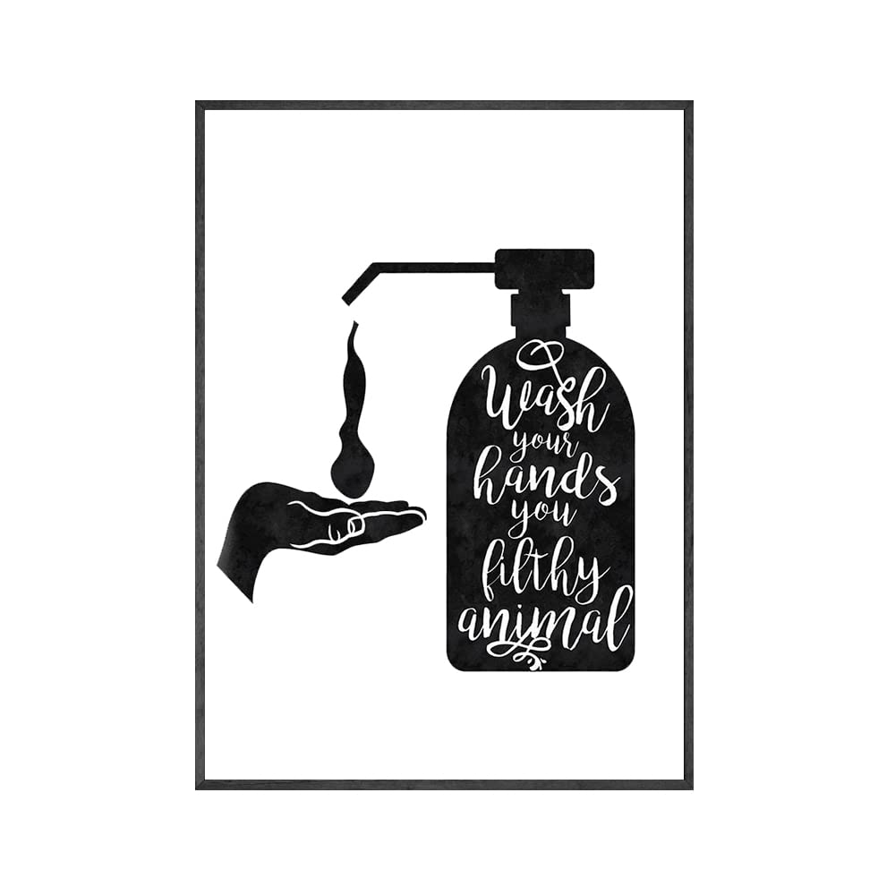 Bluvos A Bathroom Wall Decor Printable Wall Rt Canvas Print Painting Nd Prints Wall Pictures For Bathroom Farmhouse Decor No Frame (Color : Size : 4 21X30cm No Frame)