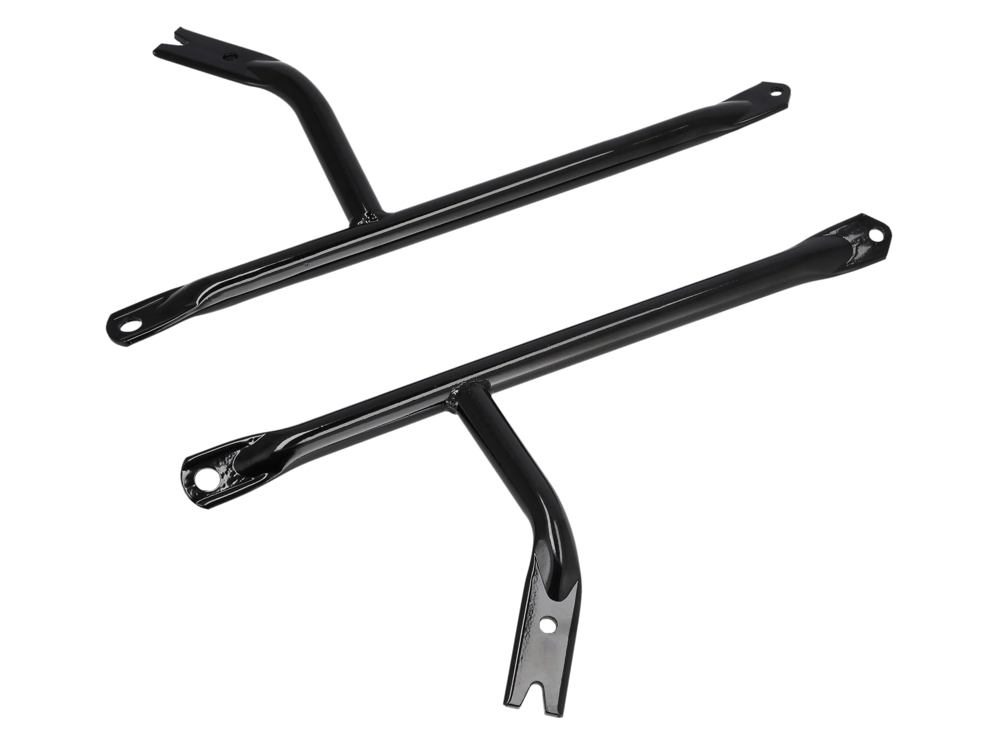 Set: Obergurtstützstrebe rechts und Links, Schwarz, für Soziusfußrasten - für Simson S50, S51, S53, S70, S83