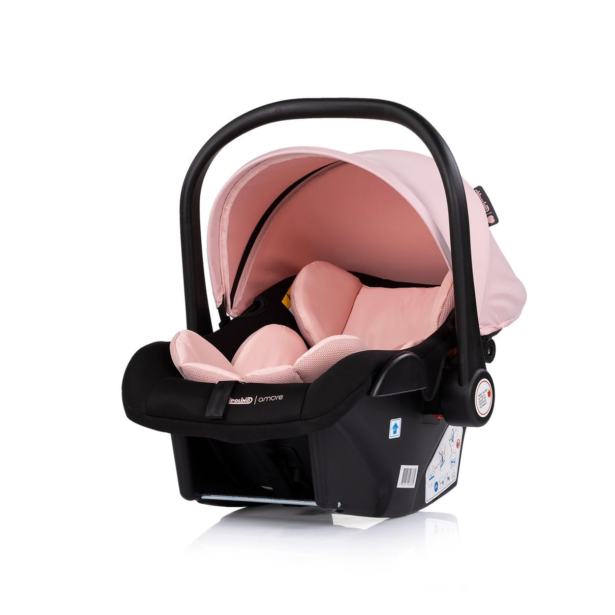 Chipolino Set Babyschale Isofix-Basisstation Amore i-Size Gruppe 0+ (0-13 kg) rosa pink