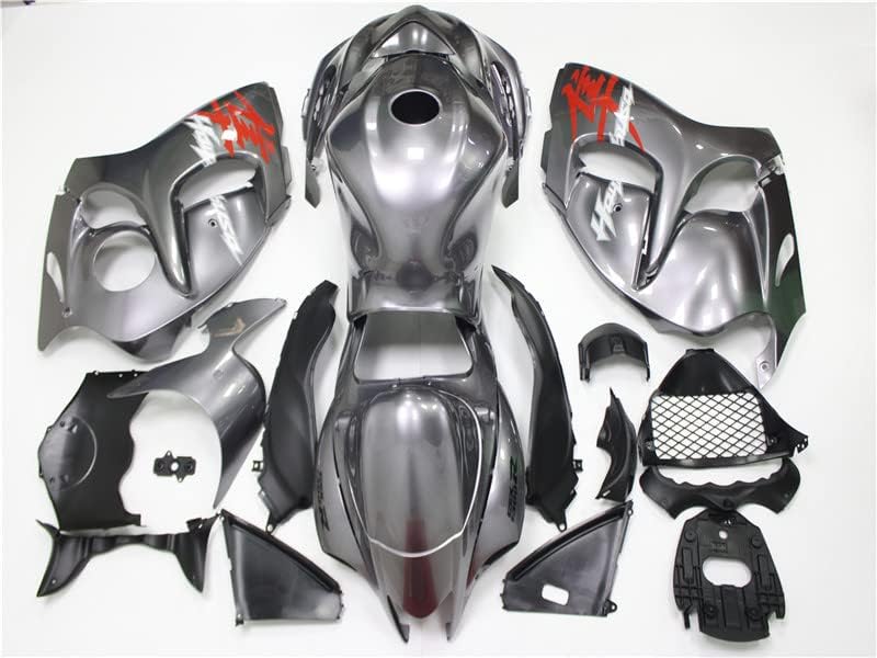 Miniatura 4 de MC - Molde de inyección completo gris rojo para Suzuki 2008-2020 Hayabusa Gen2 GSXR 1300 GSX-R Molde de inyección de plástico ABS nueva carrocería