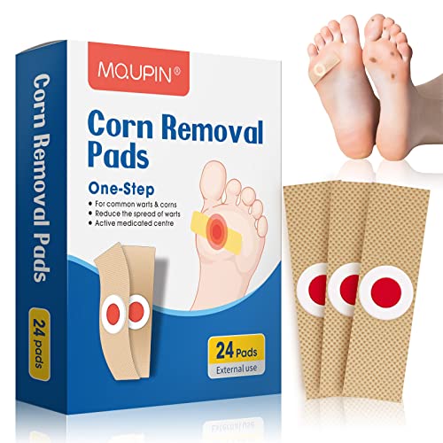 Hühneraugen-Entferner-Pads Warzenentferner Fuß-Hühneraugen-Entferner-Patch 24 Stück Hühneraugen-Entfernungspads Hühneraugen-Pflaster mit Loch für Füße Hand Zehen für Fußpflege und