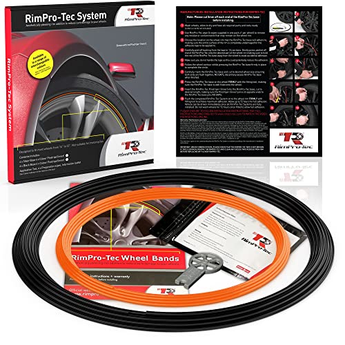 RimPro-Tec Rim Protector for Car Wheels Rim Saver Includes 1 Black Base, 1 Orange Pinstripe for 4 Wheels, 4 Wipes, 1 Leaflet, 1 Application Tool Rim Covers Rim Guards for Car Wheel Rim Protectors RimPro-Tec Rim Protector for Car Wheels Rim Saver Includes 1 Black Base, 1 Orange Pinstripe for 4 Wheels, 4 Wipes, 1 Leaflet, 1 Application Tool Rim Covers Rim Guards for Car Wheel Rim Protectors